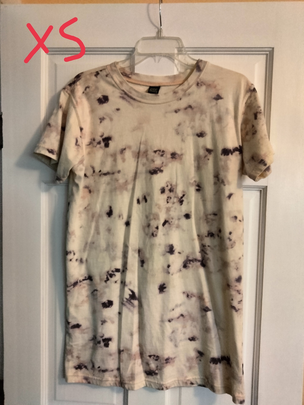 wild fable Cream and Purple Tie-Dye T-Shirt Dress